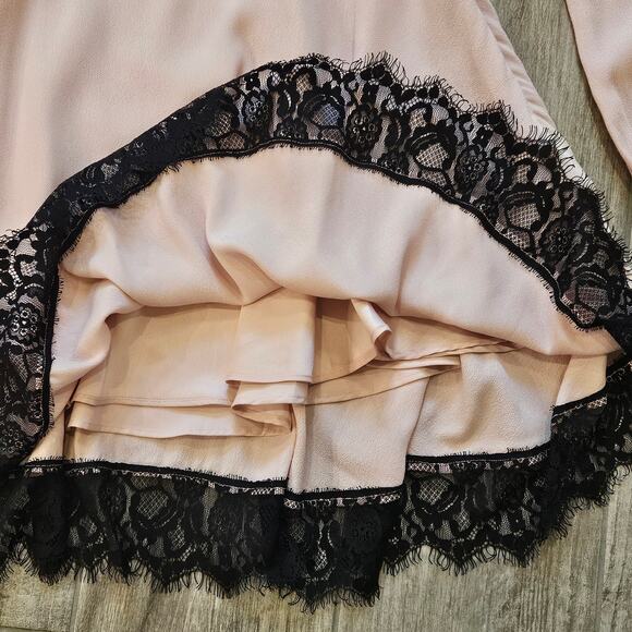 Lovers + Friends Dress Womens Size L Shimmy Pink Fit & Flare Mini Long Sleeve - Picture 8 of 16